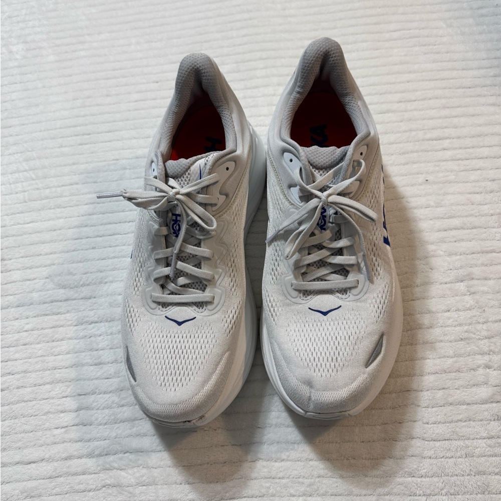 Hoka One One White and Blue Athletics size 12D  Shoes